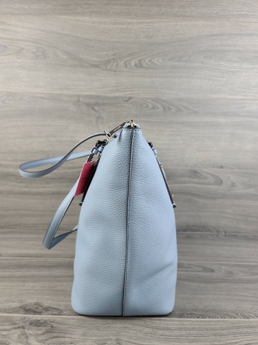 Bolso de Mano Kate Spade Grande de Cuero de Guijarros (Azul Horizonte) - Imagen 3 de 9