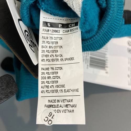 Nike Cold Weather Club Fleece Gloves Set Youth Small Teal White Unisex Text Tip - Picture 11 of 11