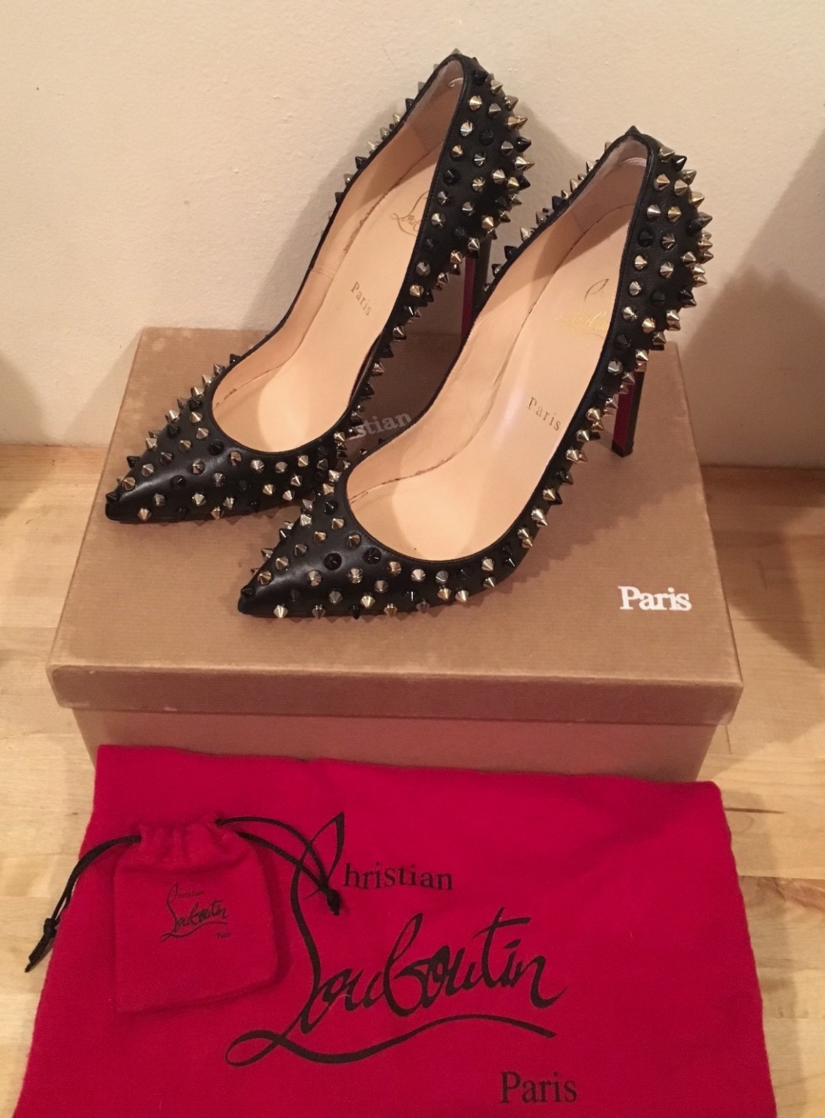 Christian Louboutin Pigalle Spikes 120 Nappa - Gem Christian Louboutin Pigalle Spikes 120 Nappa - Gem