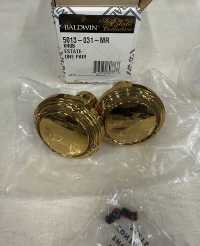 Baldwin Estate 5013 Brass Knob in 031 Polished Brass, no lacquer 5013-031-MR - Picture 2 of 17