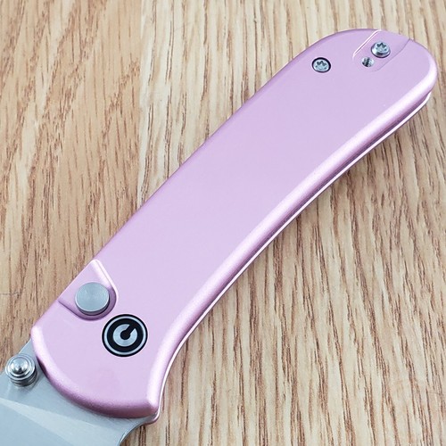 Civivi Qubit Folding Knife 2.98" Sandvik 14C28N Steel Blade Pink Aluminum Handle - Picture 5 of 12