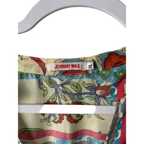 Johnny Was Hari 100 % Seide Tunika Top Bluse, Größe XL - Bild 7 von 7