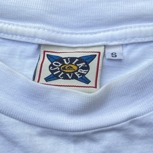 Quiksilver Vintage 90s T Shirt Men’s Small White Double Sided Surf Skater - Imagen 6 de 14