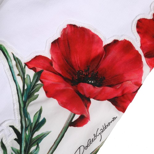 DOLCE & GABBANA Kids Pants White Floral Embroidery Girl Trousers s. Tag 6 550usd - Picture 4 of 7