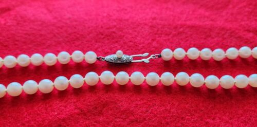 1950/60s Authentic Fuji Pearl Vintage Japanese Cultured Akoya 16" Pearl Necklace - Picture 8 of 11