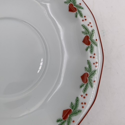 Porsgrund China Hearts and Pines Multisided Pattern Dessert Bread Plate Mulitple - Picture 6 of 22