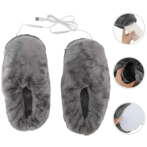 Winter Fußwärmer Elektrische USB-Heizschuhe Plüsch-Hausschuhe, 31x14cm Schuhe - Picture 27 of 27