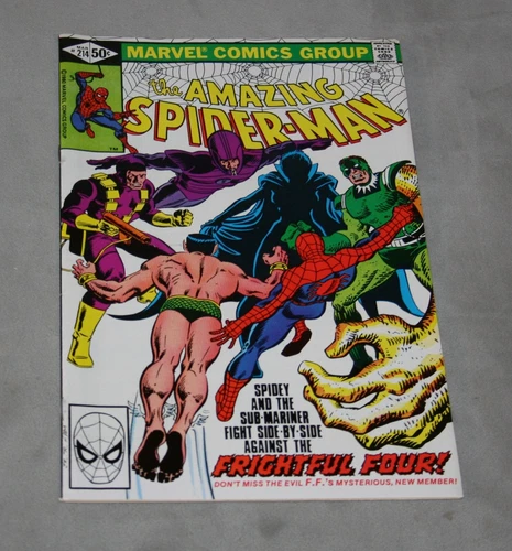 AMAZING SPIDER-MAN #214. 1981 -MARVEL - VS THE FRIGHTFUL FOUR!! NEAR MINT