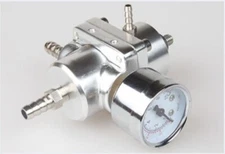 FPR-1004 Fuel Pressure Regulator Pressure Take Off Fit Adapter Aluminum Silver