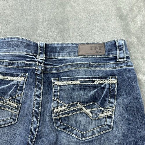 Jeans BKE donna 30 blu stella skinny lavaggio medio denim tasche logo western - Foto 7 di 10