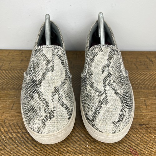 Mark Nason Shoes Mens 7.5 Gray Faux Snake Skin Slip On Loafer Casual Sneakers - Picture 4 of 11