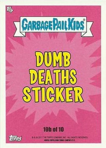 Pegatinas Adam-Geddon 2017 Topps Garbage Pail Kids - ¡Tú eliges! - Lista de nombres ""B"" - Imagen 67 de 167