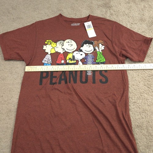 Hybrid Men's Red Peanuts Crewneck Short-Sleeve Graphic Tee T-Shirt Medium - Picture 3 of 8