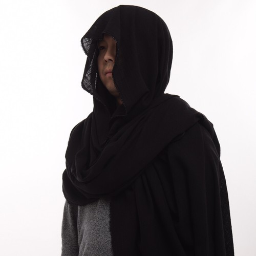 Medieval Mens Shawl Shaman Elven Ranger Shawl Cowl Wizard Renaissance Sash - Picture 5 of 33