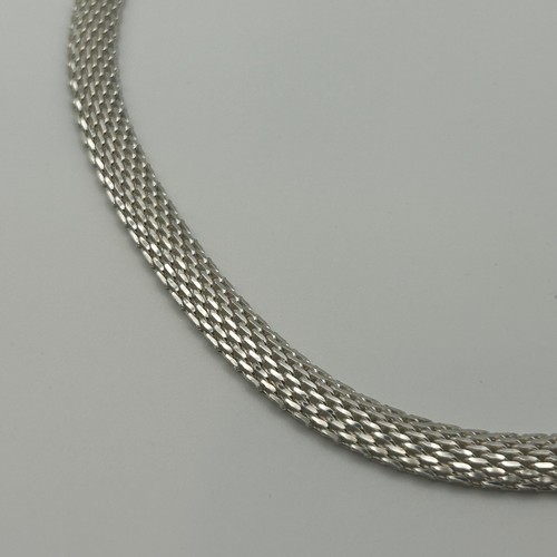 Collana girocollo maglia argento sterling 925 GC Godfrey Carter 16-18" 9 mm pantera - Foto 6 di 10