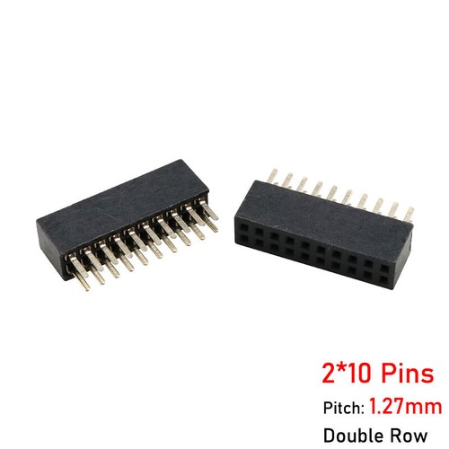 Pitch 2P-40P PCB Male / Female Pin Header Single / Double Row Connector 1.27mm - Picture 30 of 44