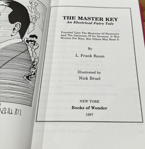 BAUM L Frank The Master Key An Electrical Fairy Tale Limited Eddition signed #3 - Imagen 5 de 6