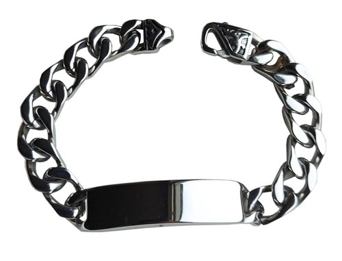 Edelstahl Armband Gliederarmband Plakette Biker-Schmuck 21 cm Edelstahlschmuck - 第 1/1 張圖片