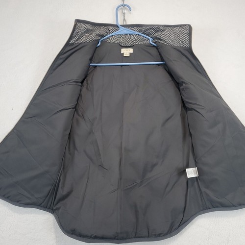 J Crew Gray Geometric Print Down Filled Women's Puffer Vest Size Small Gorpcore - Picture 8 of 12