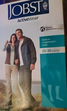 NiB Jobst ActiveWear 20-30 mmHg Firm Support Unisex Athletic Knee Highs Stocking