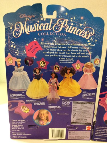 Disney's Musical Collect BELLE Princess & The Beast 1994, 7" Mattel 11600 - Picture 8 of 10