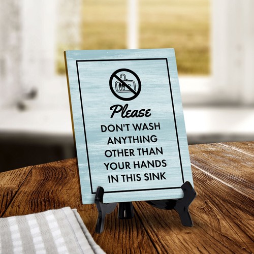 Please Don't Wash Anything Other Than Your Hands In This Sink (6x8“) - Afbeelding 3 van 4