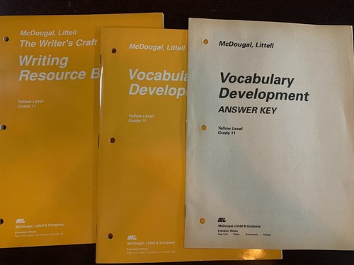 McDougal Yellow Level x3 books Writing Resource/Vocabulary Development & Answers - Picture 1 of 8