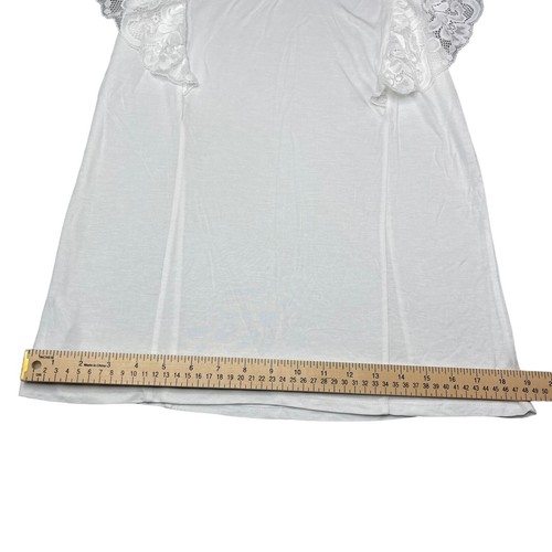 LOFT Outlet weißes Stricktop Rüschen Spitze Flatterärmel weiß Damen Gr. XS - Bild 12 von 17