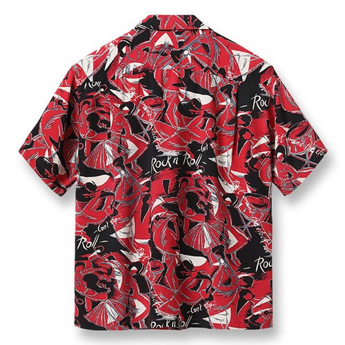 CAMISA ABIERTA ESTRELLA DE HOLLYWOOD RAYÓN ALTA DENSIDAD "ROCK 'N' ROLL" SH39090 NUEVA - Imagen 2 de 9