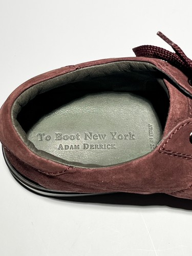 To Boot New York Adam Derrick sneaker casual da uomo taglia 10M in camoscio bordeaux nuove - Foto 8 di 15