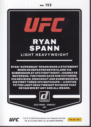 2022 UFC PANINI DONRUSS BASE SINGLE TRADING CARDS (NO.1-200)-PICK YOUR OWN CARDS - Bild 305 von 399
