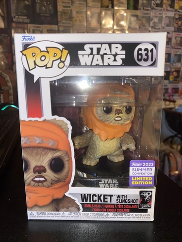 Funko POP! - Star Wars - Wicket with Slingshot #631 - 2023 Convention Exclusive