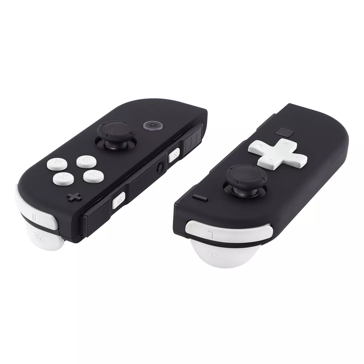 Joy-con LED MOD Black With Clear Backlit Buttons Custom 