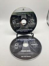 Transformers The Game (Xbox 360, Platinum Hits) Game & Dvd Bonus Discs