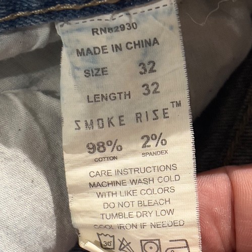 Jeans ajustados de mezclilla ajustados Smoke Rise muy desgastados para hombre talla 32x32 - Imagen 10 de 13