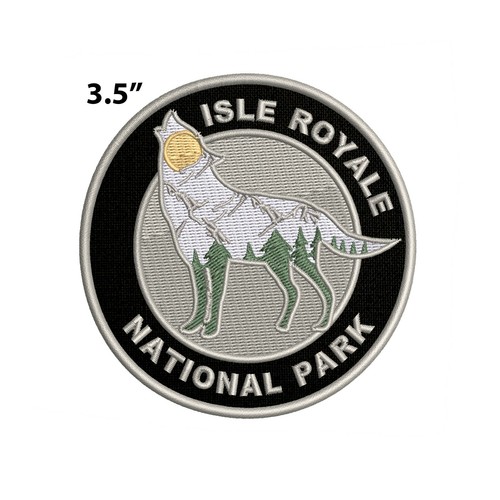 Isle Royale National Park Wolf Forest Embroidered Patch Iron / Sew-On Applique - Picture 14 of 21