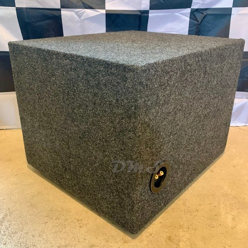 Caja de subwoofer ventilada con puerto de alta resistencia de 12 pulgadas con alfombra gris de 12 pulgadas - Imagen 3 de 4