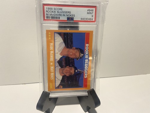 1988 Score #648 Rookie Sluggers Mark McGwire Matt Nokes PSA 9 - Picture 2 of 3