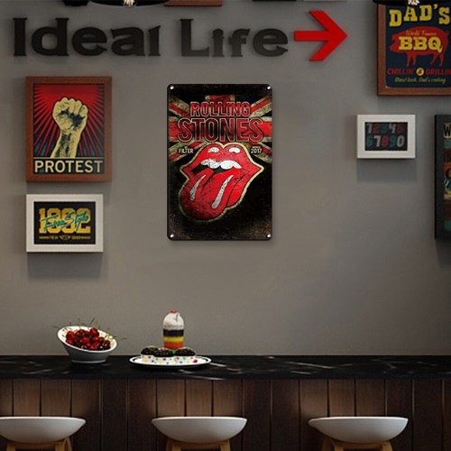 Rolling Stones 2017 Plate Vintage Metal Tin Sign for Bar Pub Club (20x30cm) DE - Picture 5 of 12