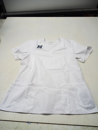 Cherokee Workwear Originals Women's V-Neck Scrub Top | 4700 Large White  - Picture 1 of 5