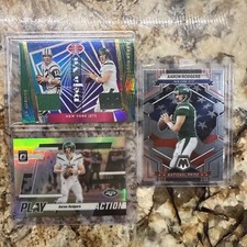 3 Aaron Rodgers N.Y. Jets Cards Featuring 2023 Deja Ve with Joe Namath