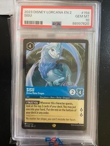 Sisu Divine Water Dragon 2023 Disney Lorcana Rise Floodborn #159 PSA 10 GEM Y