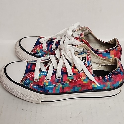 Converse All Star 352978F Youth Size 12 Multi-Colors Low Cut Lace Up Shoes EUC - Picture 4 of 8