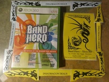 Band Hero (Microsoft Xbox 360, 2009) Rock Guitar Rhythm - Disc Mint Complete CiB