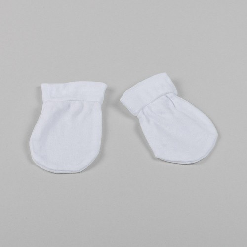 Guantes blancos antiarañazos a mano para bebés recién nacidos niños/niñas 100 % algodón, bebé. - Imagen 3 de 5