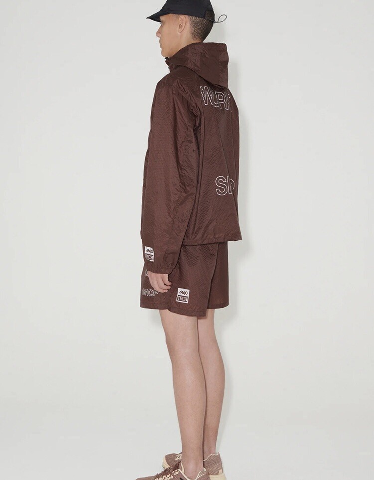 Our Legacy X Satisfy Running WINDBREAKER Brown Ripstop Size Our Legacy X Satisfy Running WINDBREAKER Brown Ripstop Size