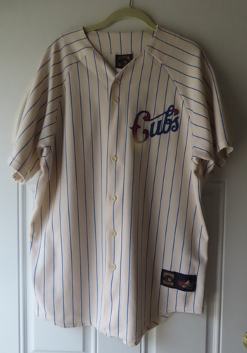 Chicago Cubs Rare Vintage Jersey Cooperstown Majestic Size L USA Pin Stripe - 第 1/12 張圖片
