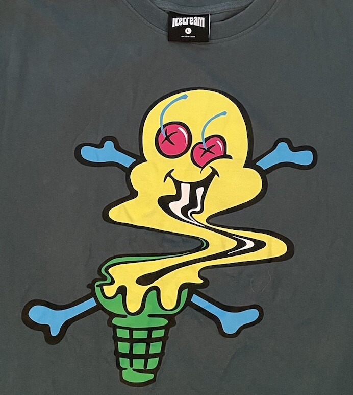 ☆ICECREAM☆ Cones & Bones Tシャツ Vintage Ice Cream Cones and Bones T-Shirt OG Pharrell Green