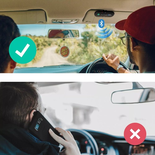 Car Handsfree Bluetooth 4.1 Car Mobile Phone Handsfree Audio - Zdjęcie 7 z 9