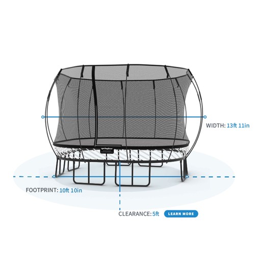 Springfree Trampoline Kids Outdoor Large Square 11 Ft Trampoline with Enclosure - Picture 9 of 9